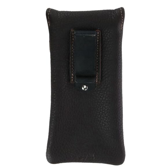 CTM Leather Eyeglass Case with Holster Clip - Picture 2 of 3